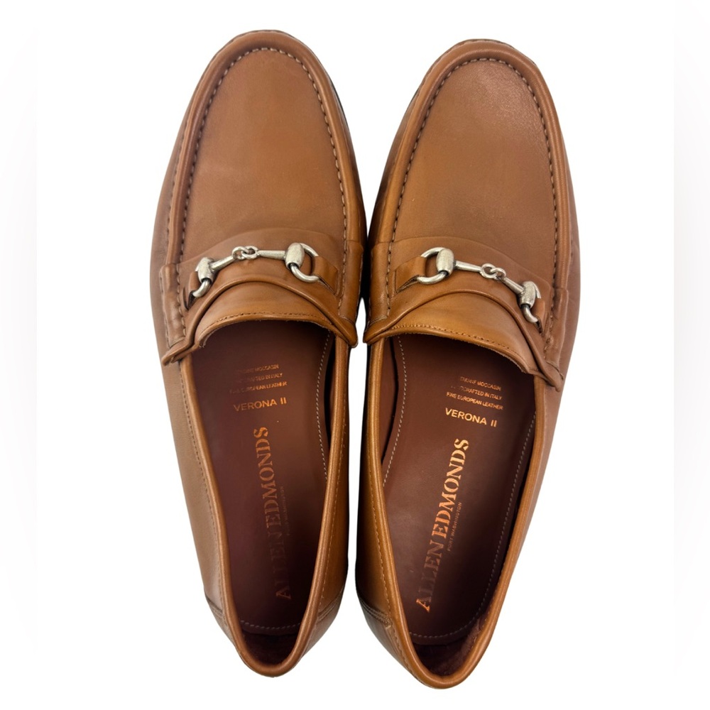 Allen Edmonds Verona II Walnut Leather Horsebit Loafers Men’s 11 - Picture 4 of 11